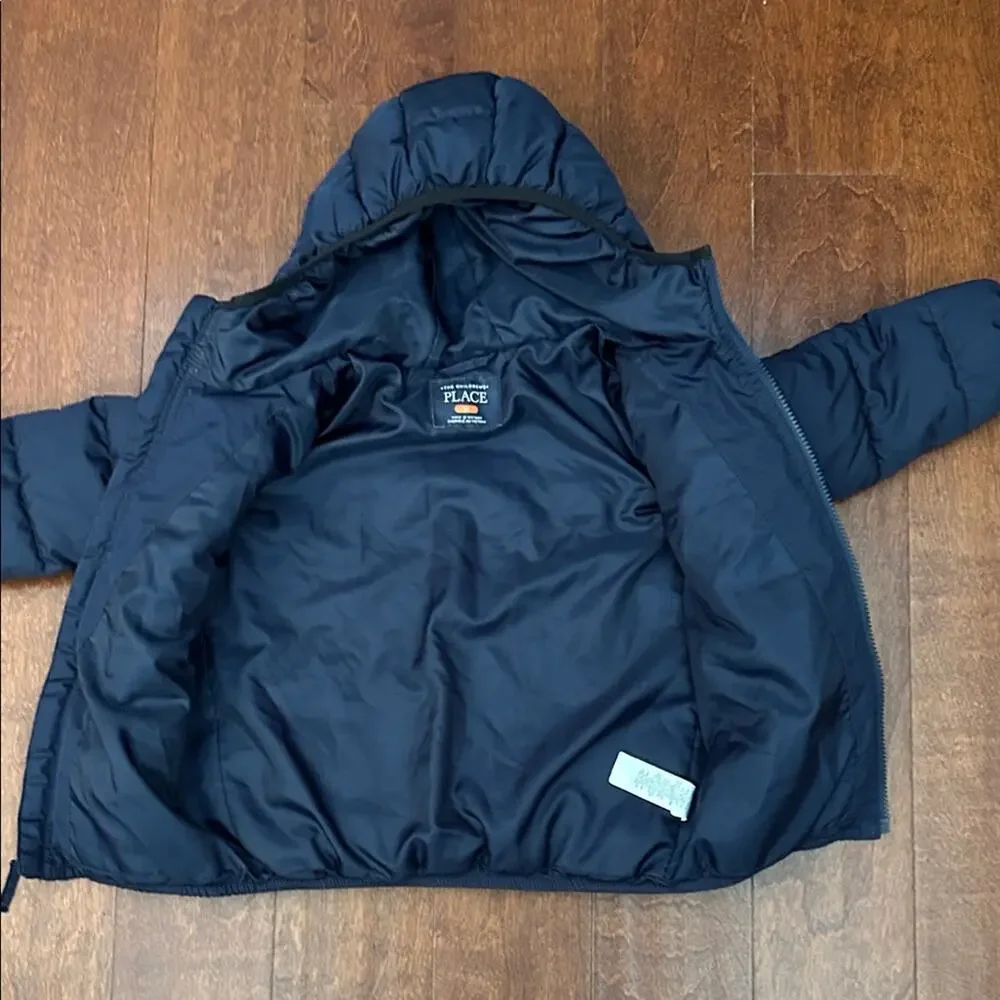 The Children's Place Navy Hooded Puffer Jacket, Size 5T